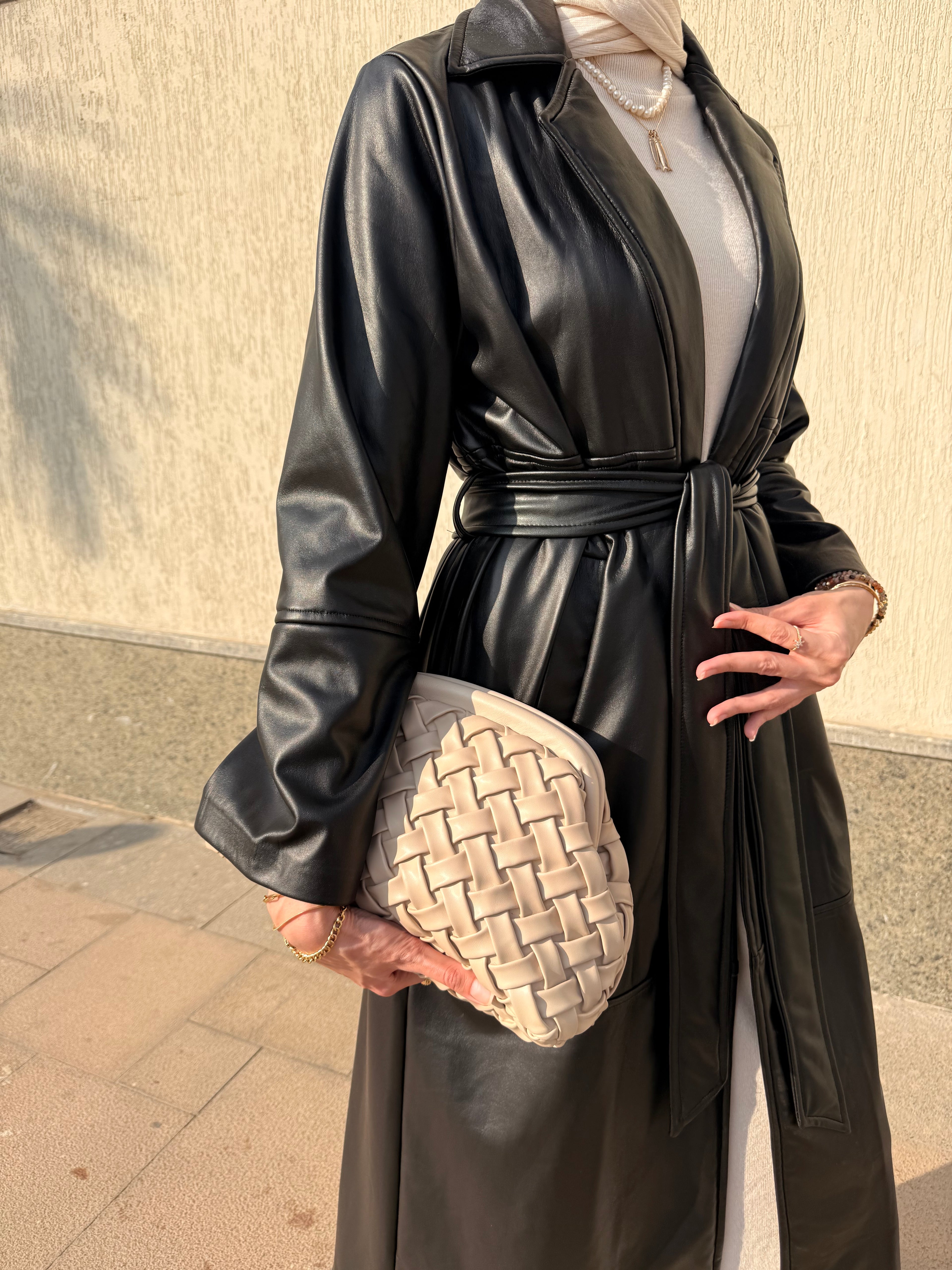 Maxi leather coat