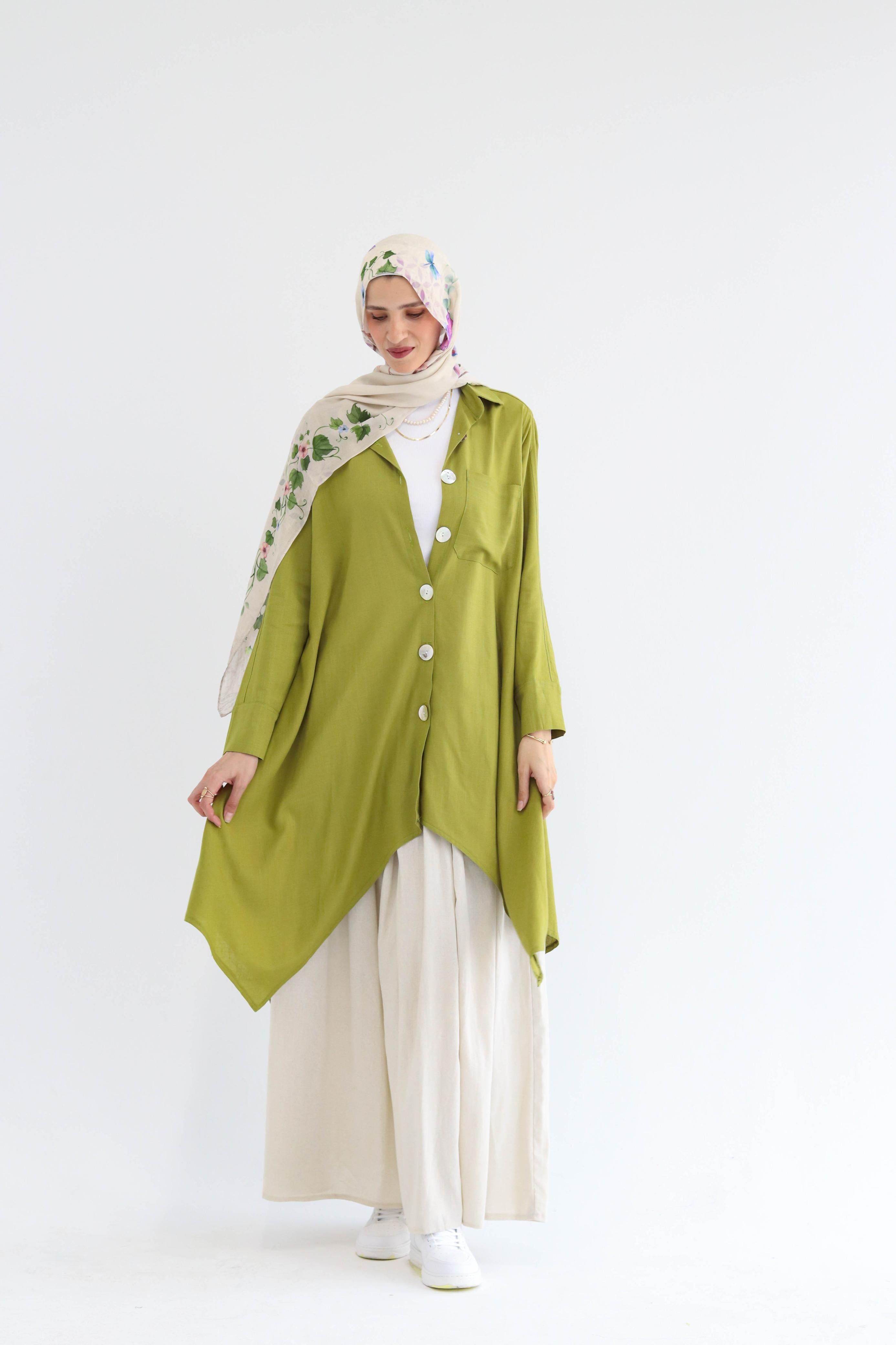 Asymmetric Linen Shirt