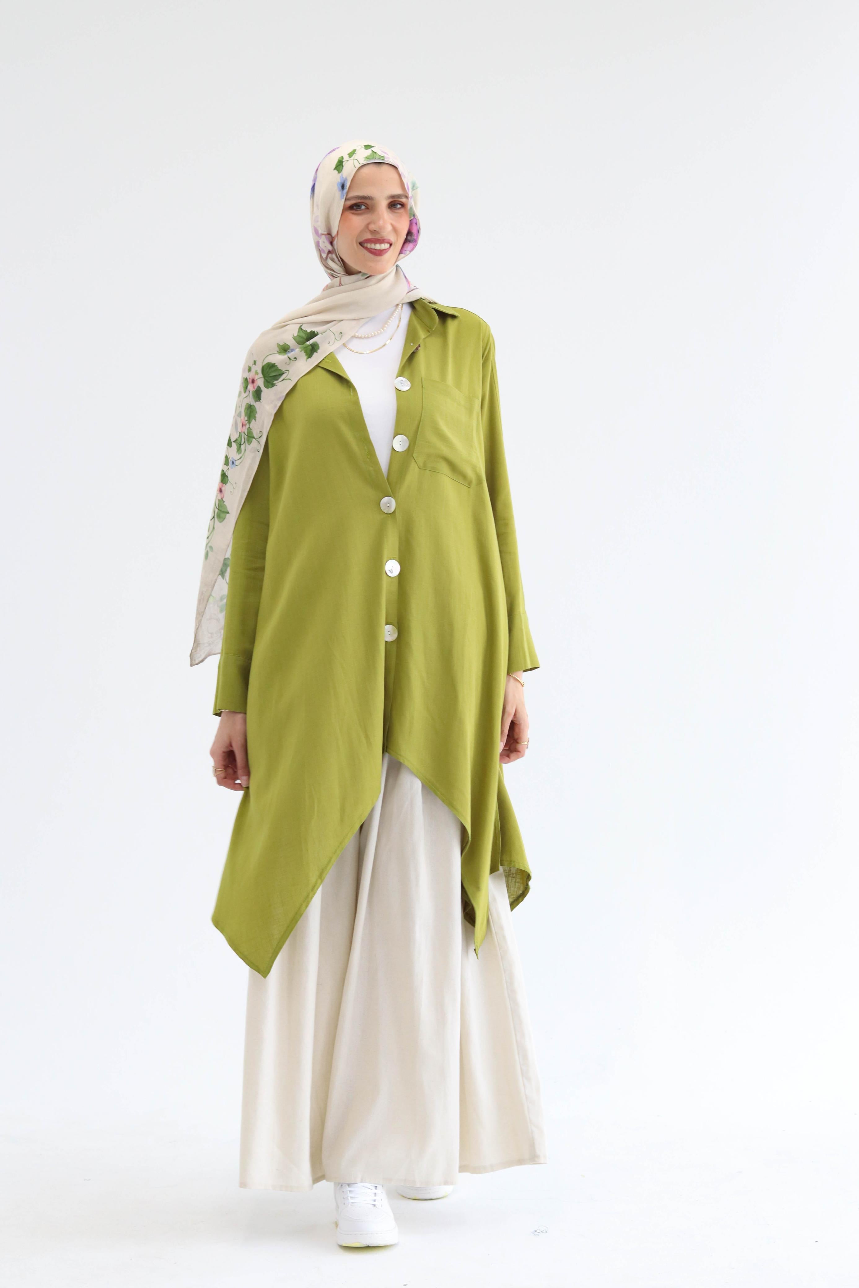 Asymmetric Linen Shirt